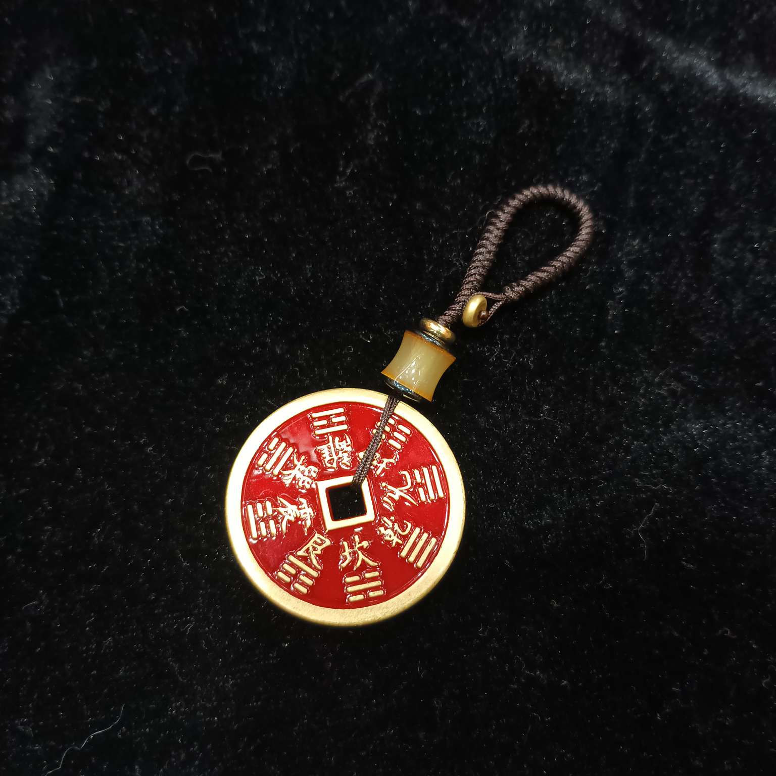 中公工艺铜红色山鬼钱钥匙扣包链详情图3