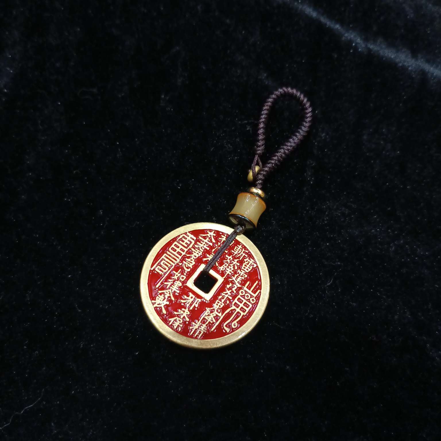 中公工艺铜红色山鬼钱钥匙扣包链详情图4