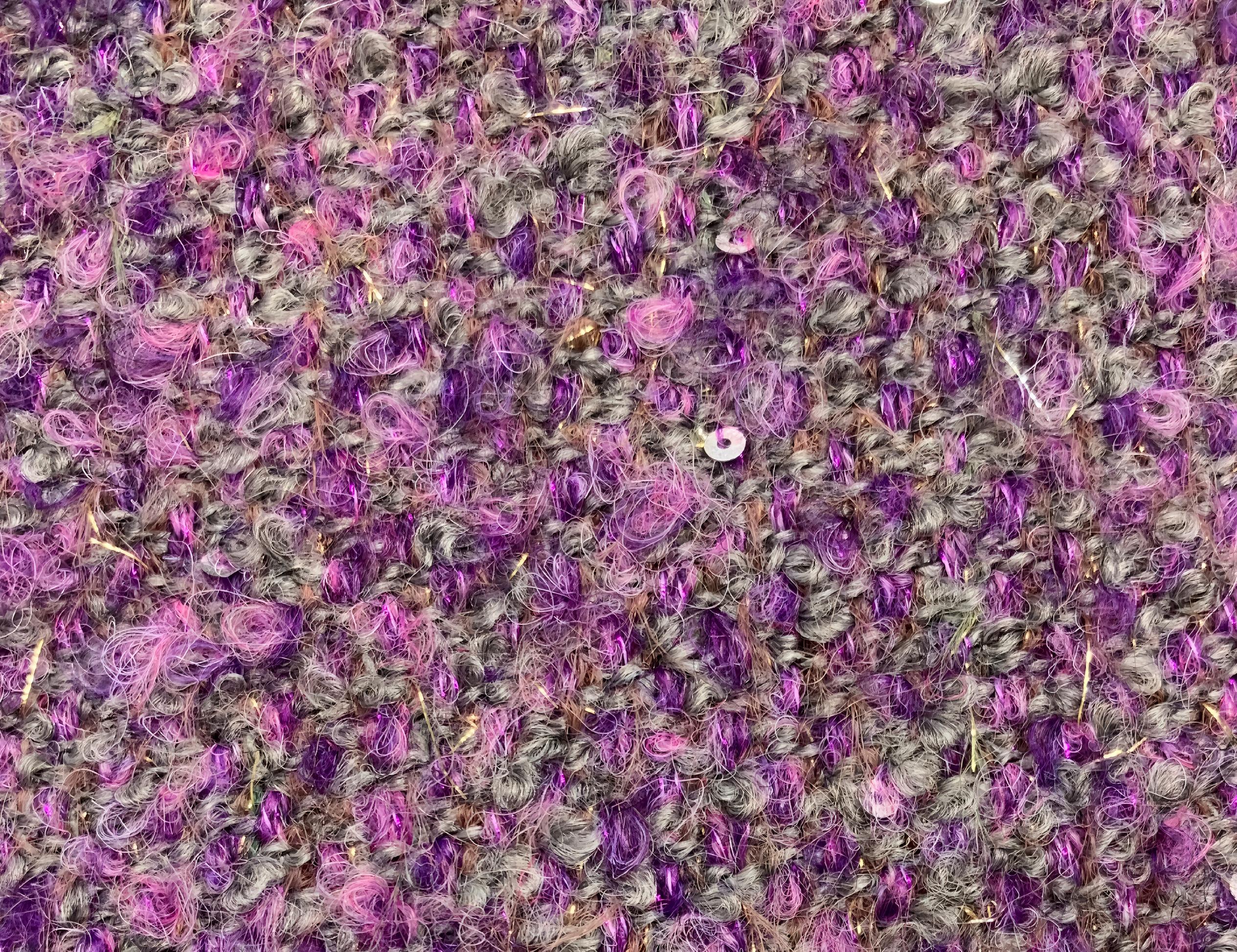 【优雅小香风】紫色亮片混纺面料 |  服装设计必备 | DIY布料 | 精致奢华质感