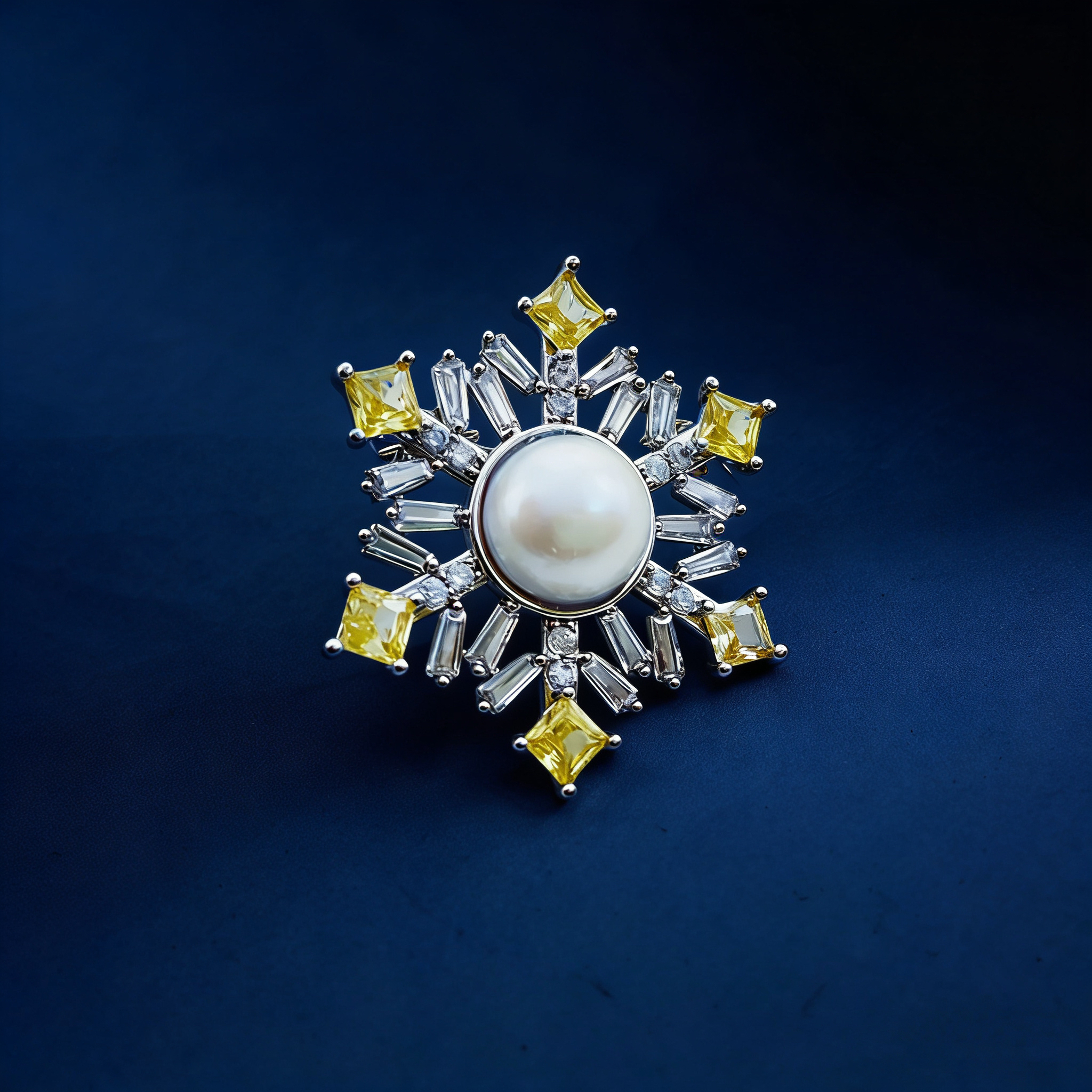 珍珠花胸针巴洛克珍珠胸针装饰国潮胸针复古饰品胸针女士收腰时尚圣诞胸针礼物国风XZ136019