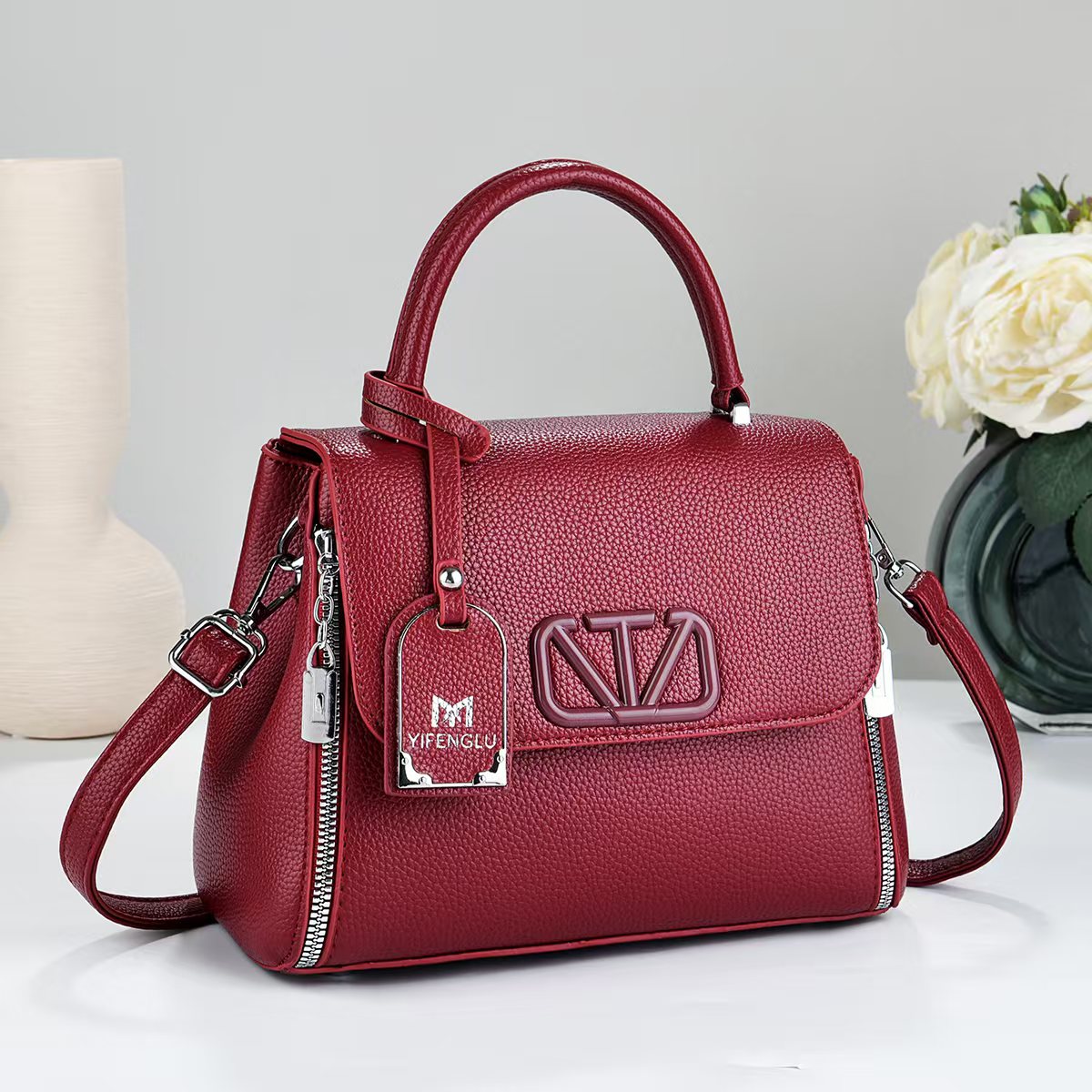 High-quality women's crossbody fashion PU women's bag, women's crossbody fashion 2026 in-stock new style. detail image 4