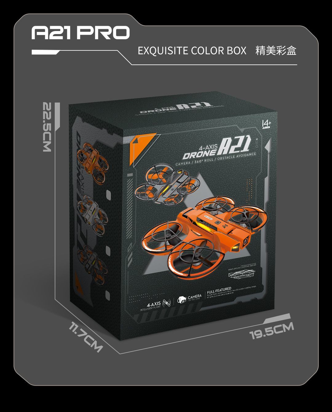 A21 brushless drone, aerial camera, remote control aircraft, adult electric anti-drop toy, brushless motor, mesh cover, package, safe and worry-free, export wholesale for foreign trade detail image 19