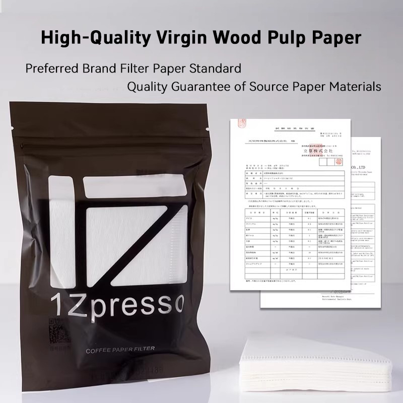 1Zpresso coffee filter paper V01 food-grade hand-brewed coffee filter drip, conical V60 origami filter cup, universal Specification image