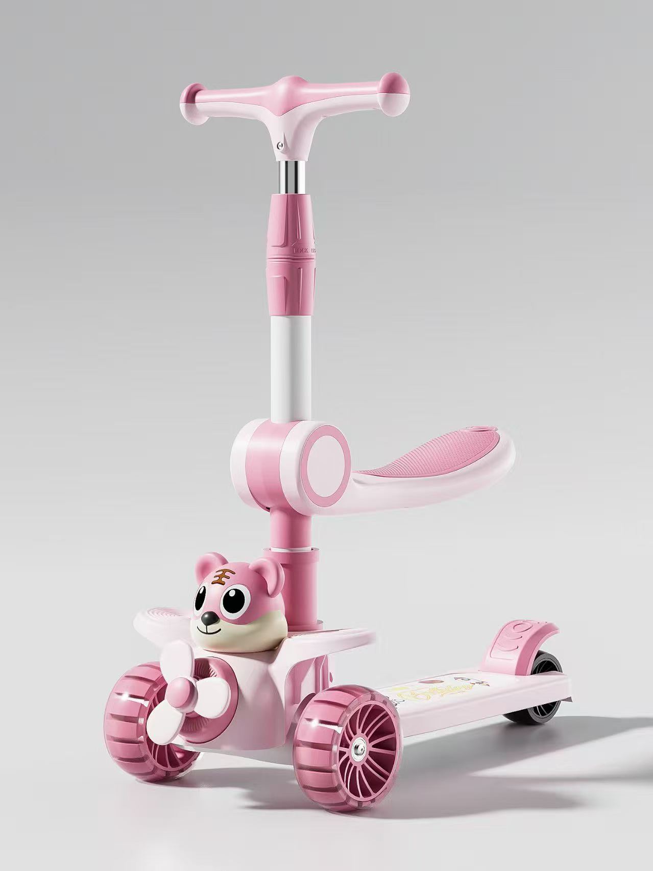 儿童滑板车2-8岁男女宝宝可乘可坐折叠溜溜车