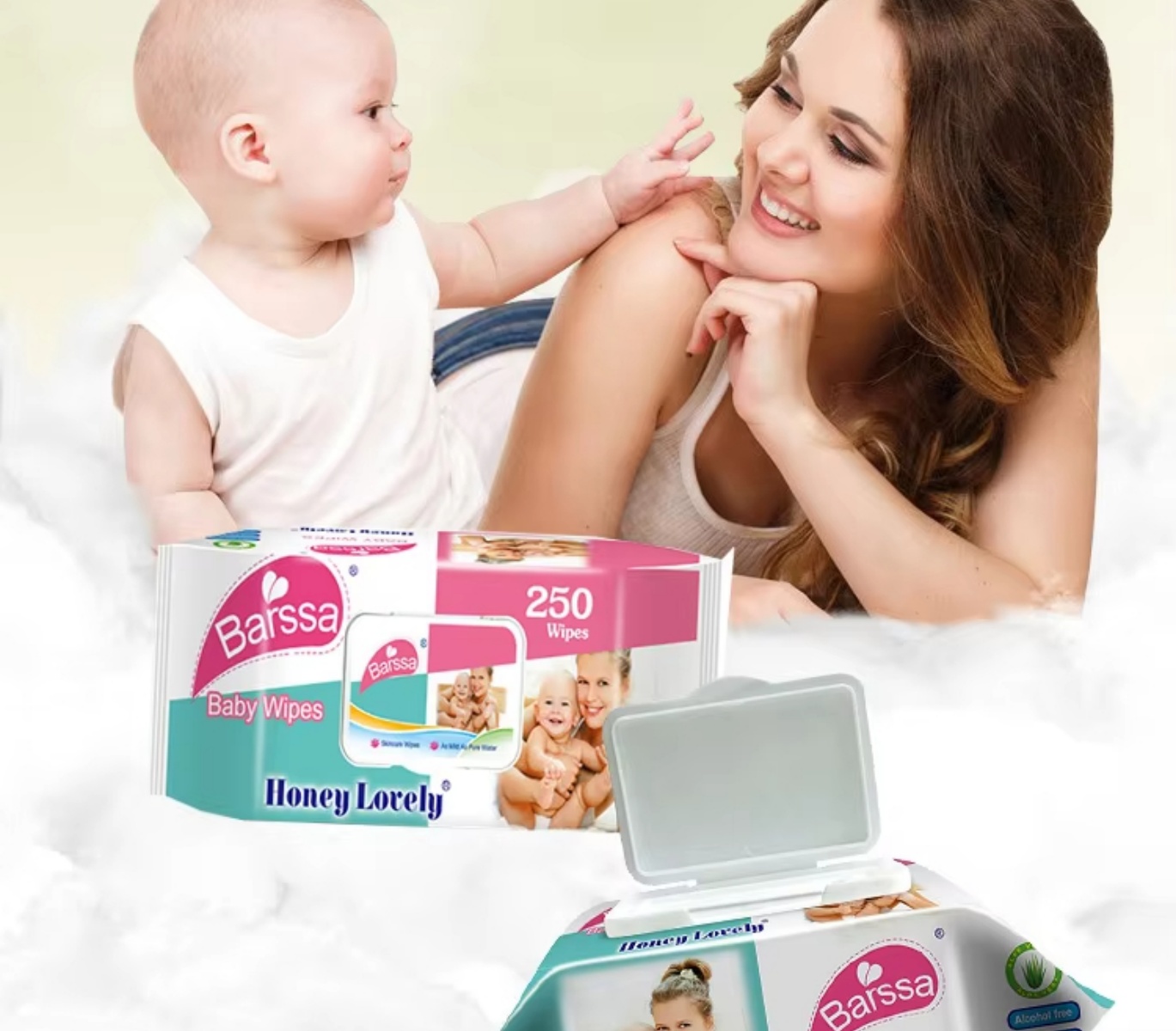 Barssa Honey lovely Baby Wipes婴儿湿巾温和天然无添加湿纸巾详情4
