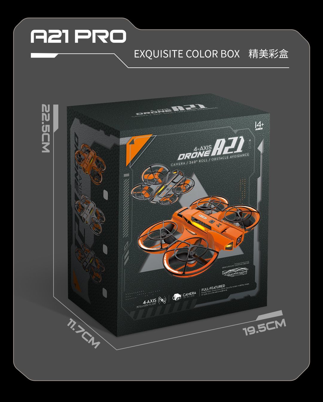 Fully enclosed 5.6-inch large screen remote-controlled drone with screen, high-definition professional aerial photography quadcopter, children's toy, student drone, remote-controlled aircraft, drone, aerial photography machine, training, foreign trade export wholesale detail image 15