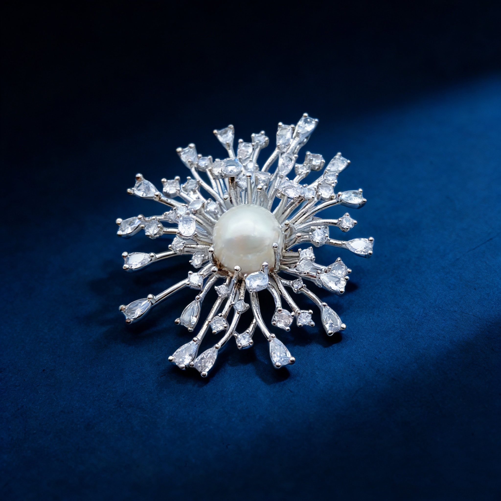 Pearl flower brooch, Baroque pearl brooch, decorative Chinese trend brooch, retro accessory brooch, ladies' waist-cinching fashion Christmas brooch gift, Chinese style XZ190003 Specification image