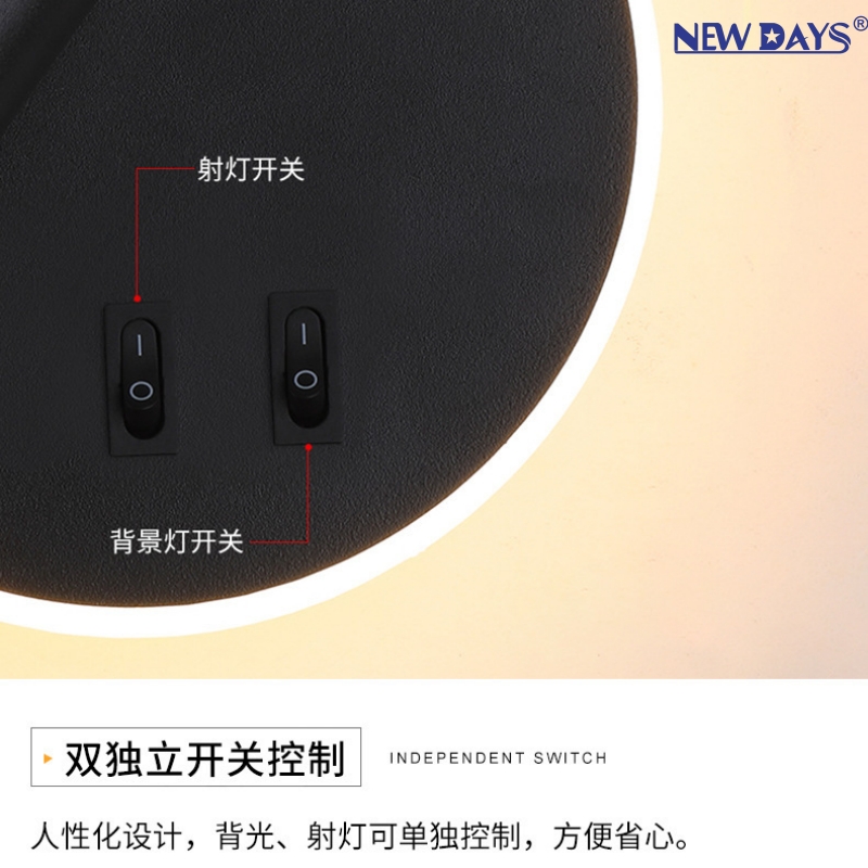 NEWDAYS brand's new cross-border led bulbs, circular reading lights, spotlights, eye-protecting high-brightness energy-saving lamps, embedded corridor wall lamps and night lights Item Picture