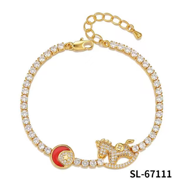 ✨ SL-67111 星月木马满钻手链