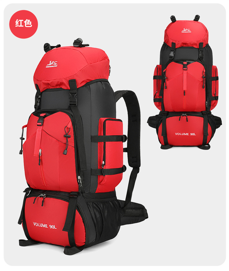 Outdoor hiking bags, camping tents, backpacks, men's and women's sports travel bags, hiking travel luggage bags, large capacity 90L Item Picture