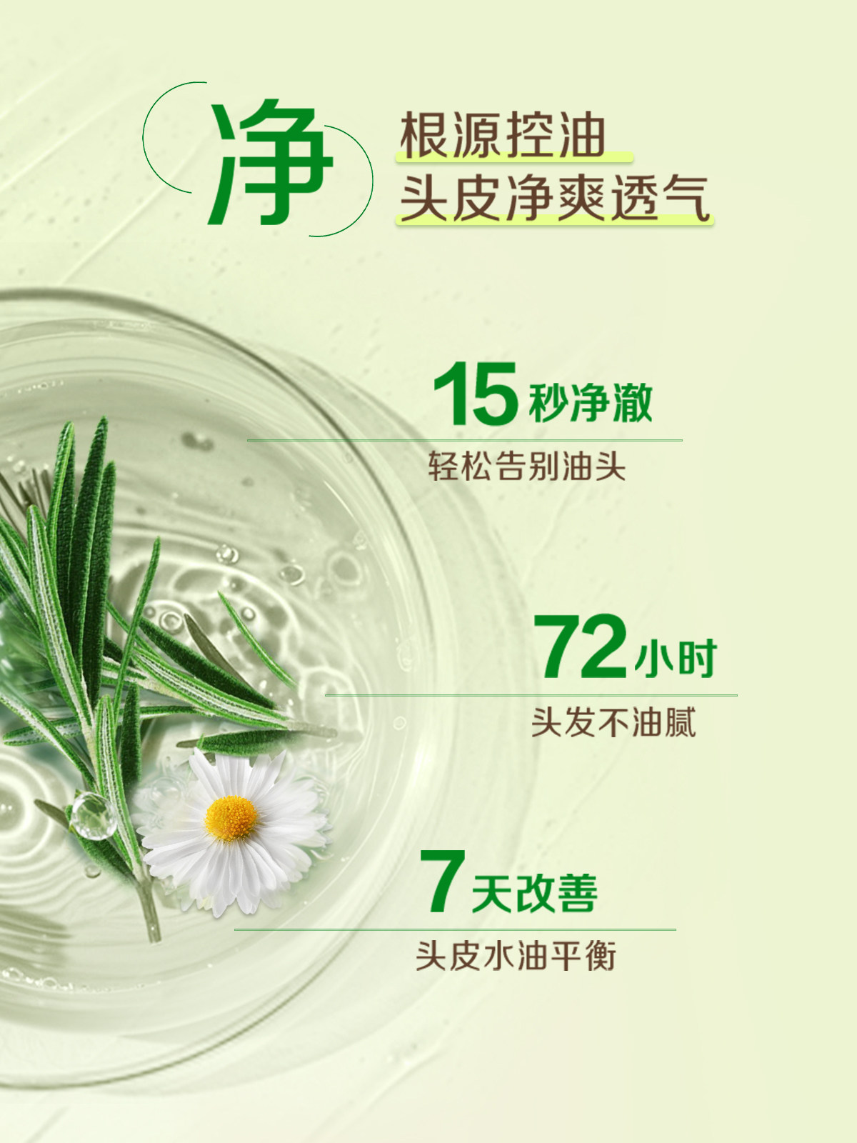 Japanese Huirun Shampoo: Gentle, Smooth, Oil-Control, fluffy, silicone-Free Green Field Shampoo 600ml details Picture