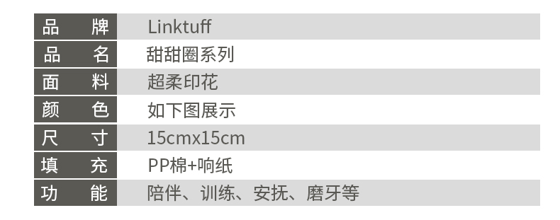 专为中小型犬设计水果造型狗玩具小巧可爱方便啃咬耐咬甜甜圈系列详情5