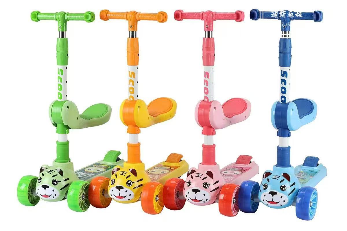 迪斯乐娃儿童滑板车2-8岁男女宝宝3可坐可乘折叠溜溜车23