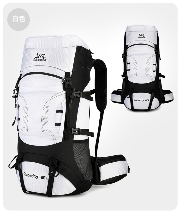 60L heavy-duty hiking and mountaineering outdoor backpack, large-capacity hiking bag, sports outdoor bag, travel camping backpack