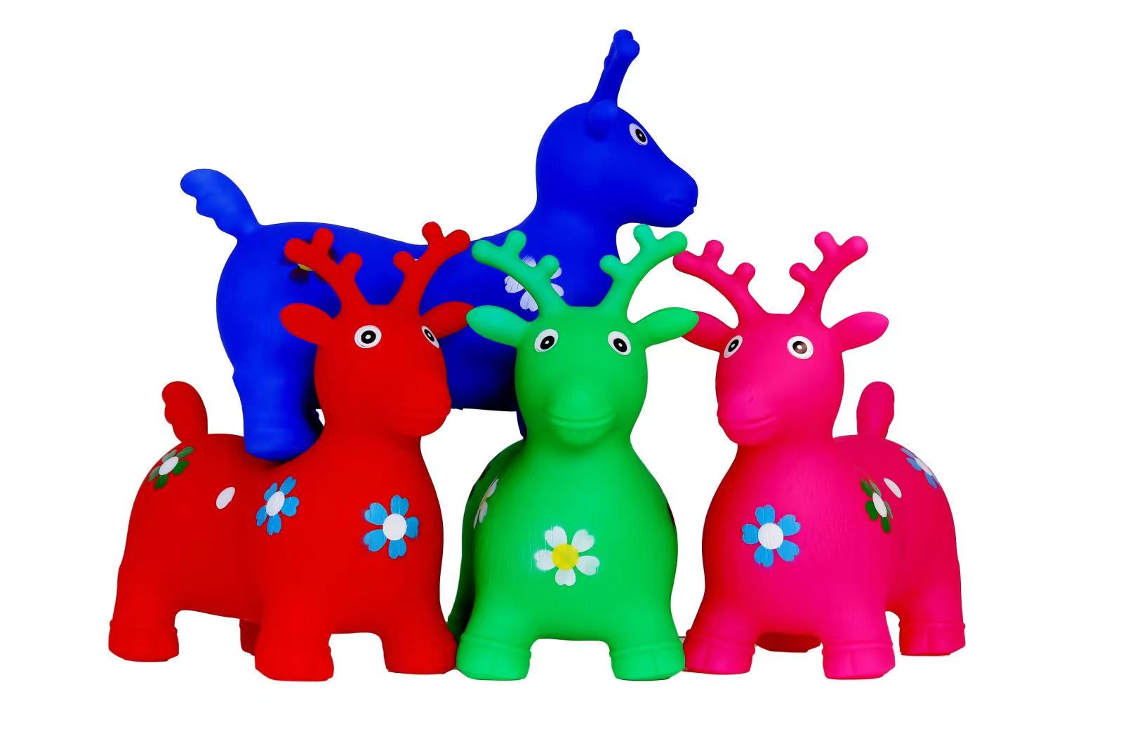 pvc充气印花鹿白底实物图