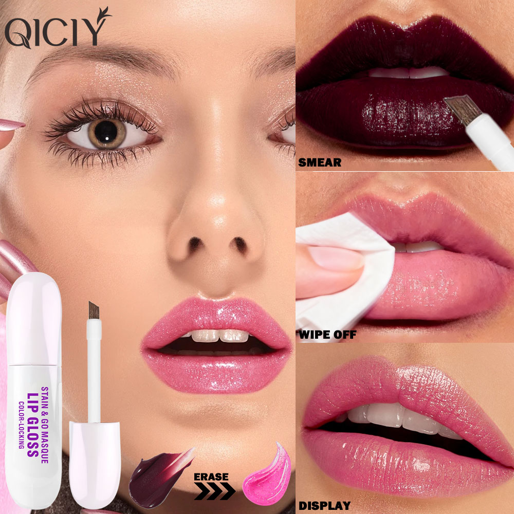 QICIY Lip gloss Lipstick 5-color lip tinting lip mask Cosmetics Makeup Waterproof and anti-smudging Specification image
