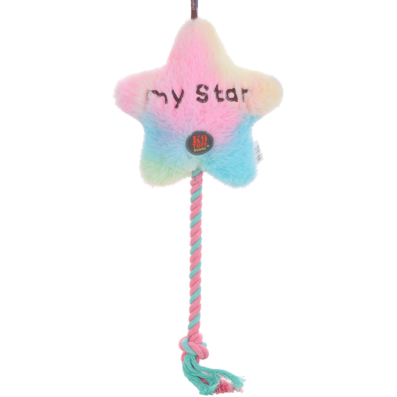 Star and Moon color gradient dog plush toys, dog bite resistant pet toys Dream series Item Picture