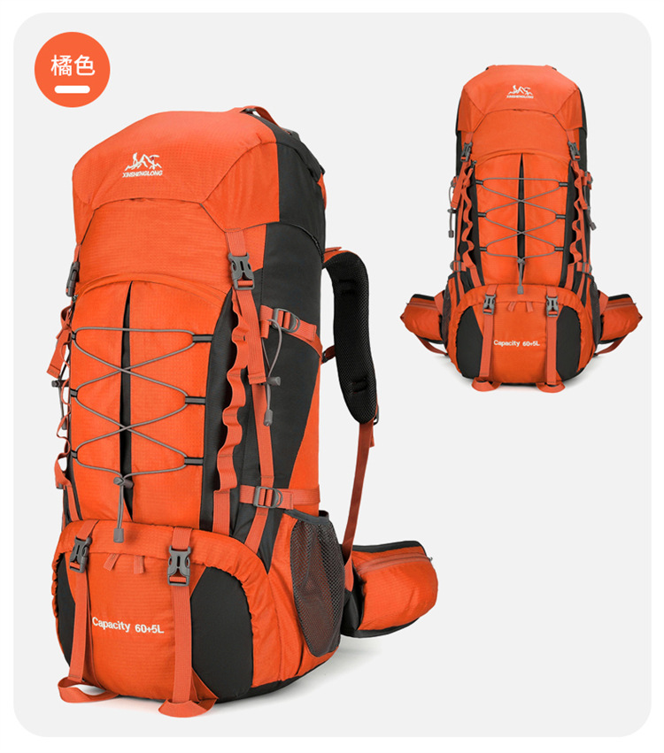 Large-capacity outdoor hiking bag, lightweight hiking backpack, casual backpack, camping and off-road backpack, 60+ 5-liter hiking bag Application Scenario