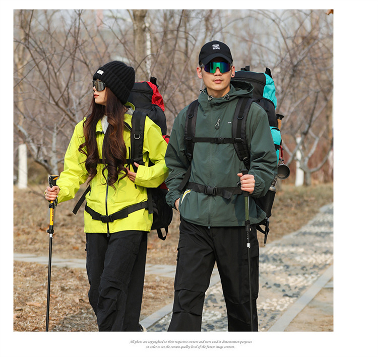 Outdoor hiking bags, camping tents, backpacks, men's and women's sports travel bags, hiking travel luggage bags, large capacity 90L detail image 14