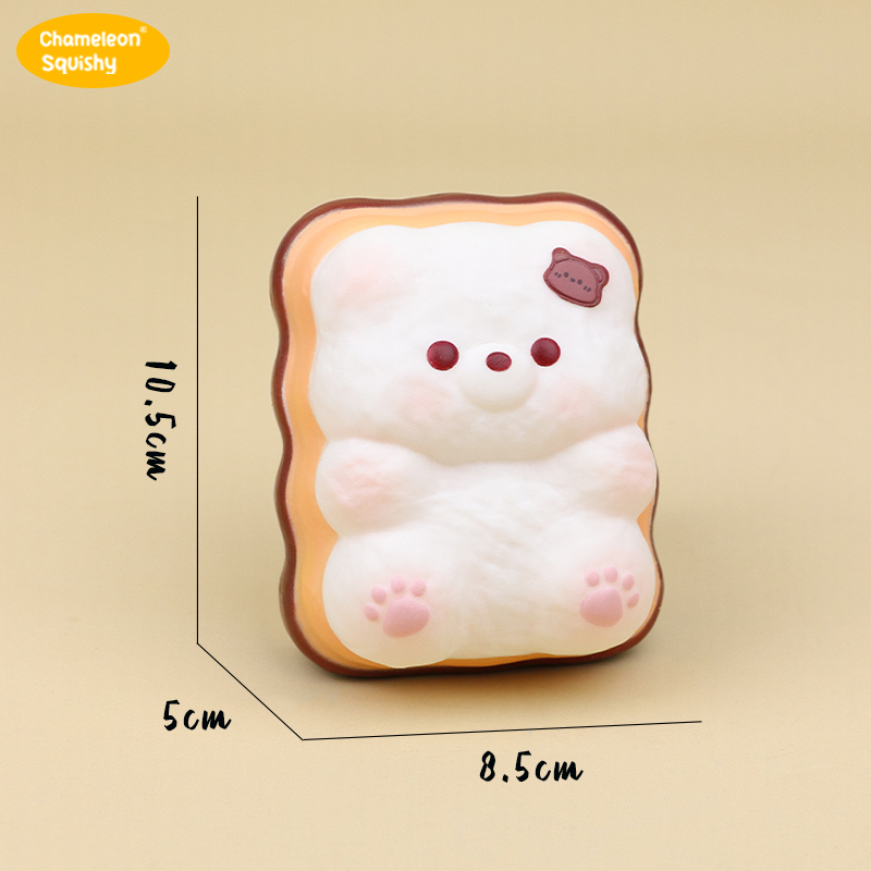 Little Bear Sandwich cookies, squeeze and relieve stress PU toys, children's spoof simulation small toys, students' super slow rebound toys Application Scenario