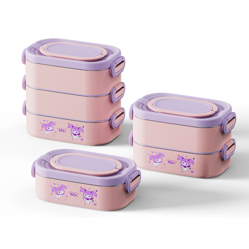 多层 304 不锈钢饭盒 多规格可选 学生上班族便携分格便当盒详情2