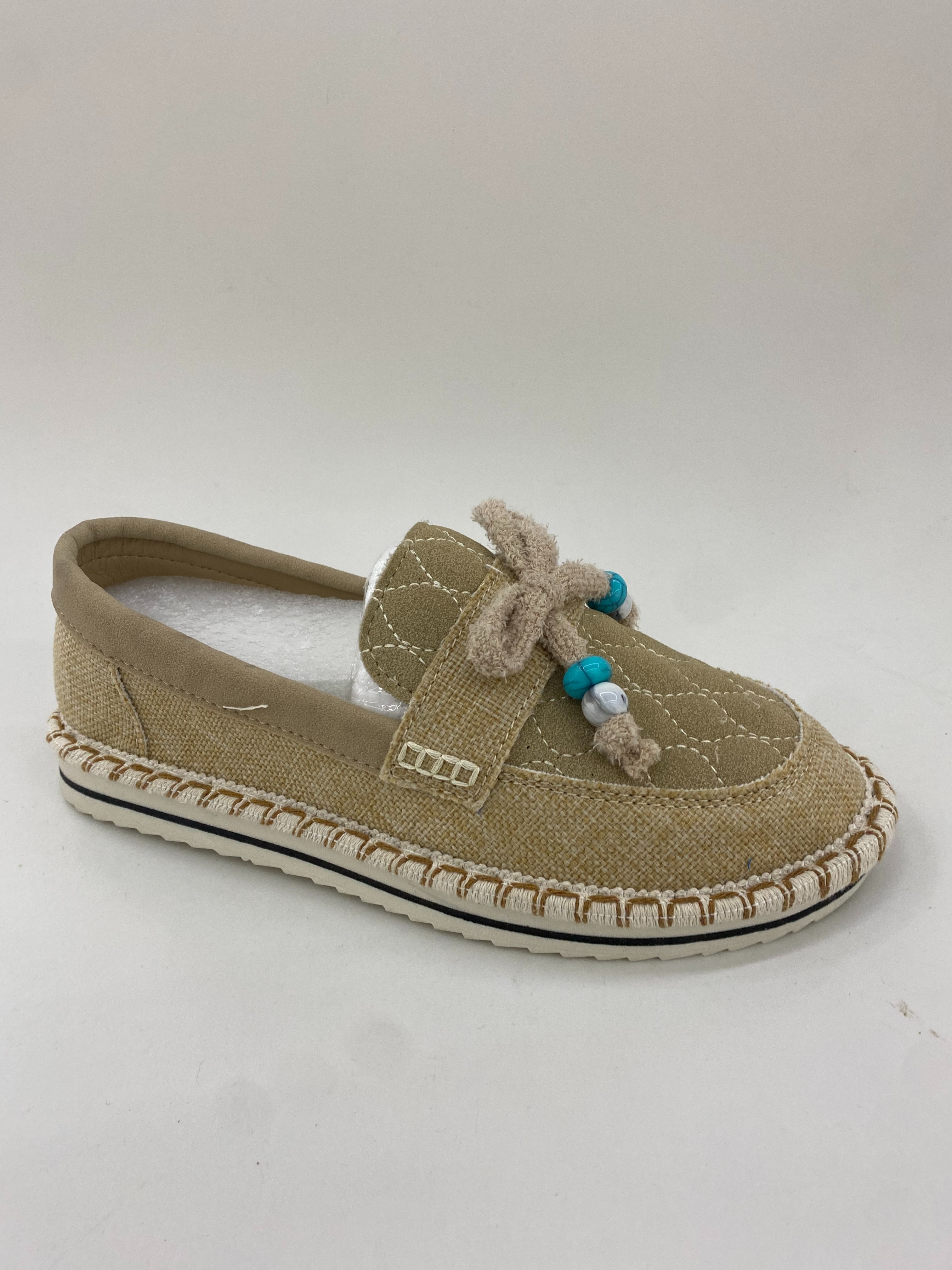 Light-colored De Xun canvas breathable and comfortable women's shoes classic style full figure