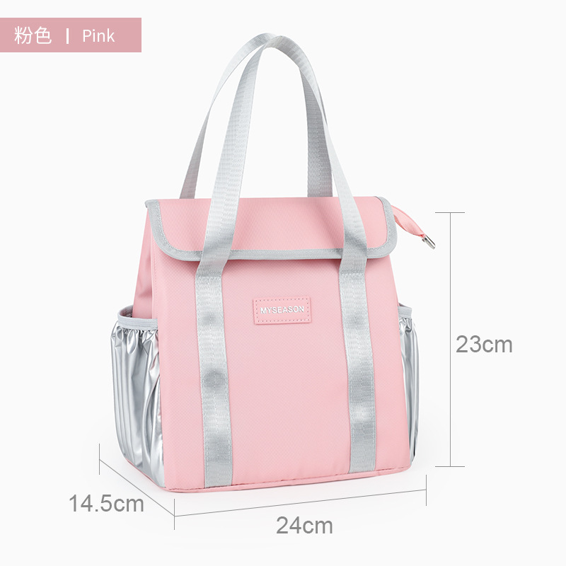 Casual women's hand-held bag 2026 New style Oxford fabric fashionable Korean version simple hand-held office insulated lunch box bag detail image 9