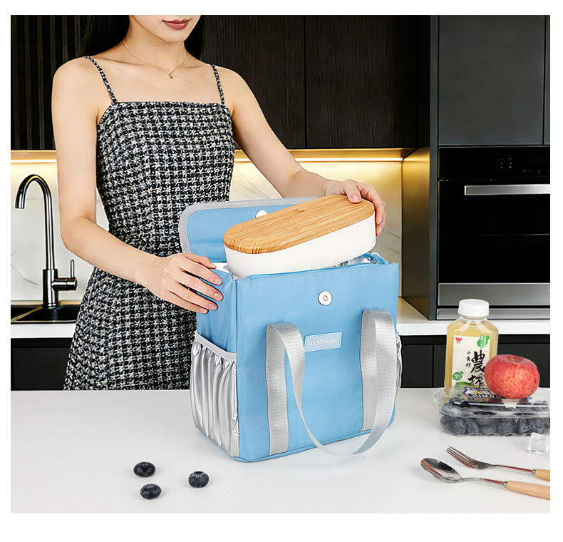 Casual women's hand-held bag 2026 New style Oxford fabric fashionable Korean version simple hand-held office insulated lunch box bag Application Scenario