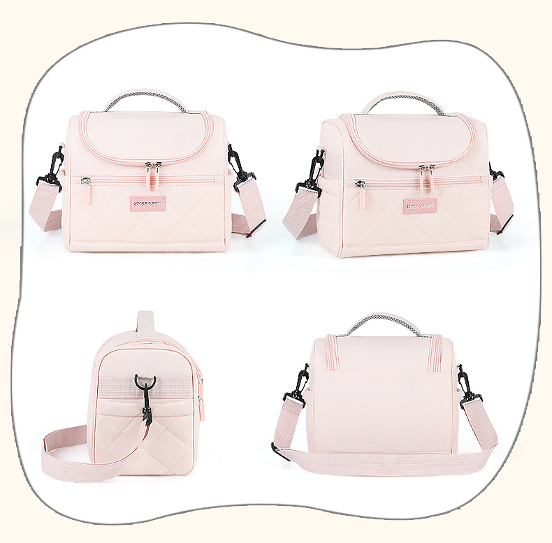 New cross-border large-capacity insulated bag for work, lunch box, ice bag, fashionable and simple single-shoulder insulated lunch box bag detail image 12