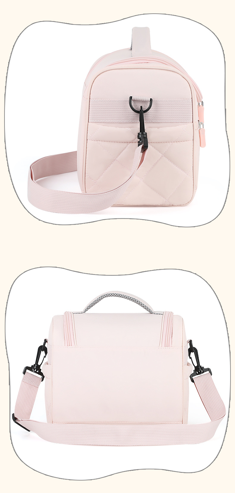 New cross-border large-capacity insulated bag for work, lunch box, ice bag, fashionable and simple single-shoulder insulated lunch box bag detail image 4
