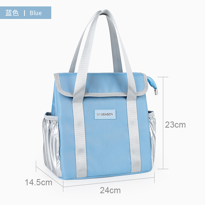 Casual women's hand-held bag 2026 New style Oxford fabric fashionable Korean version simple hand-held office insulated lunch box bag detail image 12