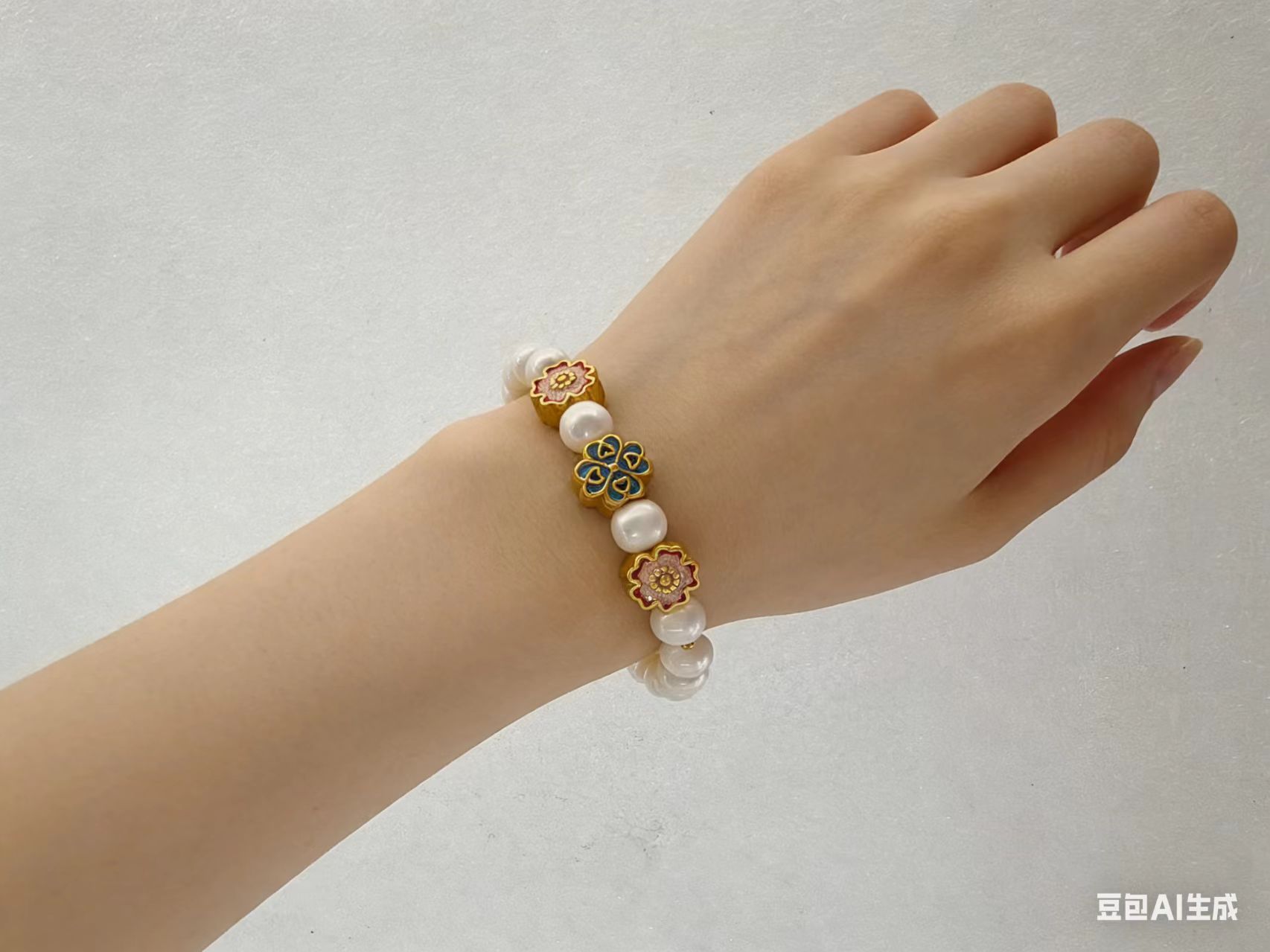 天然珍珠正圆手链手链