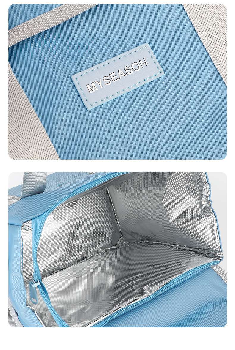 Casual women's hand-held bag 2026 New style Oxford fabric fashionable Korean version simple hand-held office insulated lunch box bag detail image 4