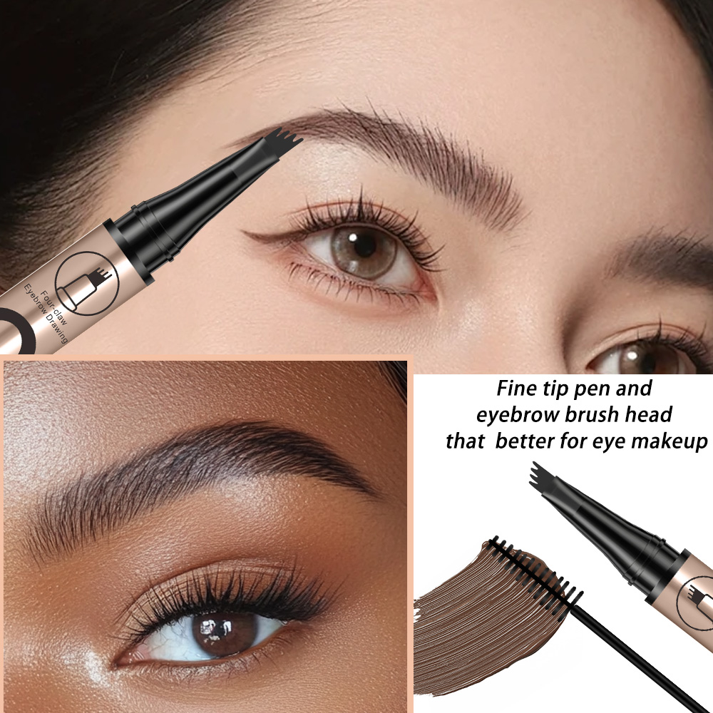 QICIY 4 brocas lápiz teñido cejas crema 2 en 1 rápido secado a prueba de agua soporte de maquillaje cejas salvajes fijación duradera Application Scenario
