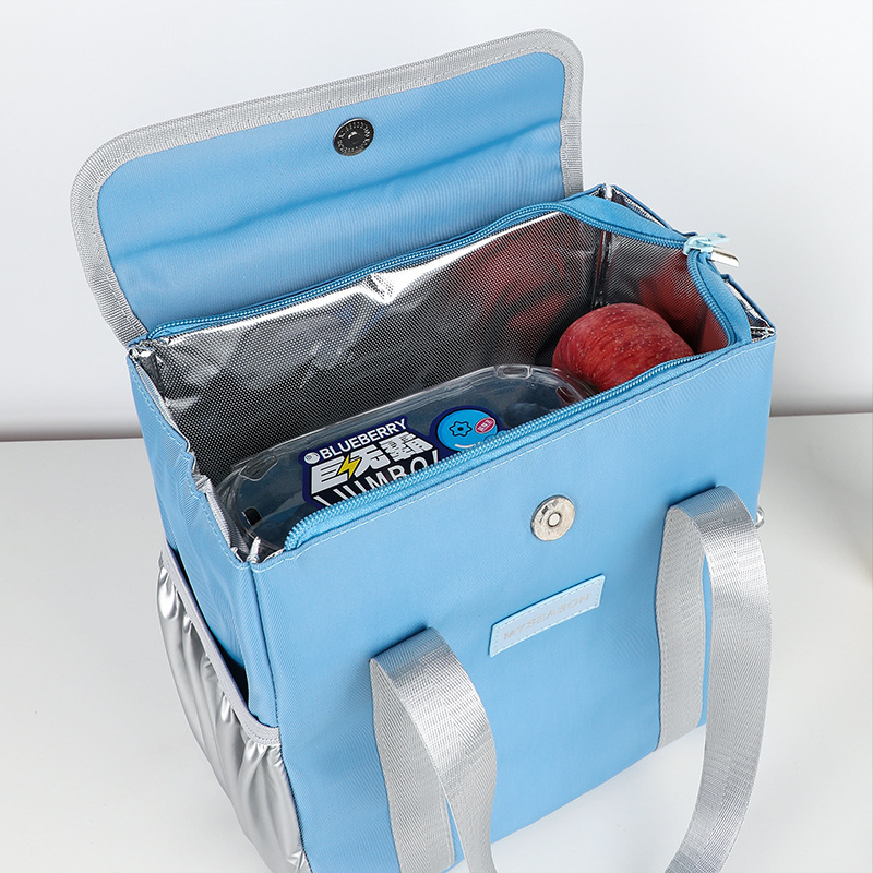 Casual women's hand-held bag 2026 New style Oxford fabric fashionable Korean version simple hand-held office insulated lunch box bag detail image 6