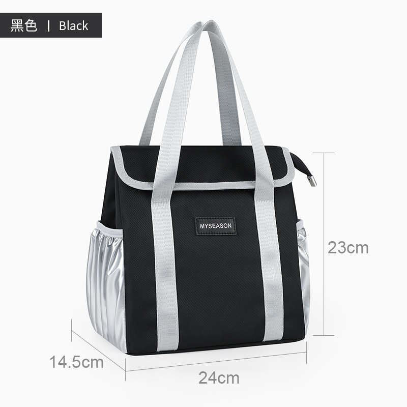 Casual women's hand-held bag 2026 New style Oxford fabric fashionable Korean version simple hand-held office insulated lunch box bag detail image 11