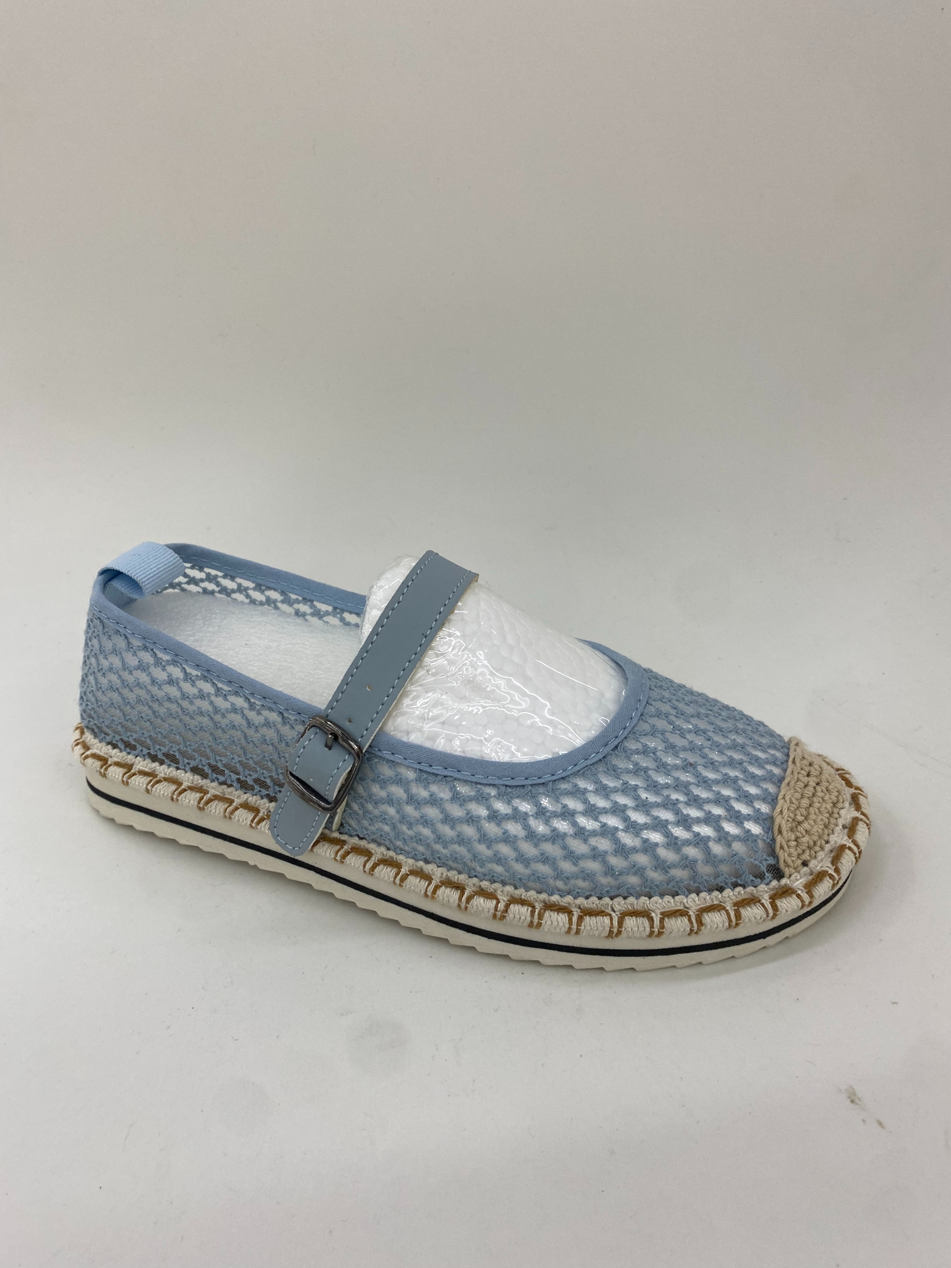 McQueen light blue woven shoes for women's singles, white thick-soled Dexun casual board shoes full figure