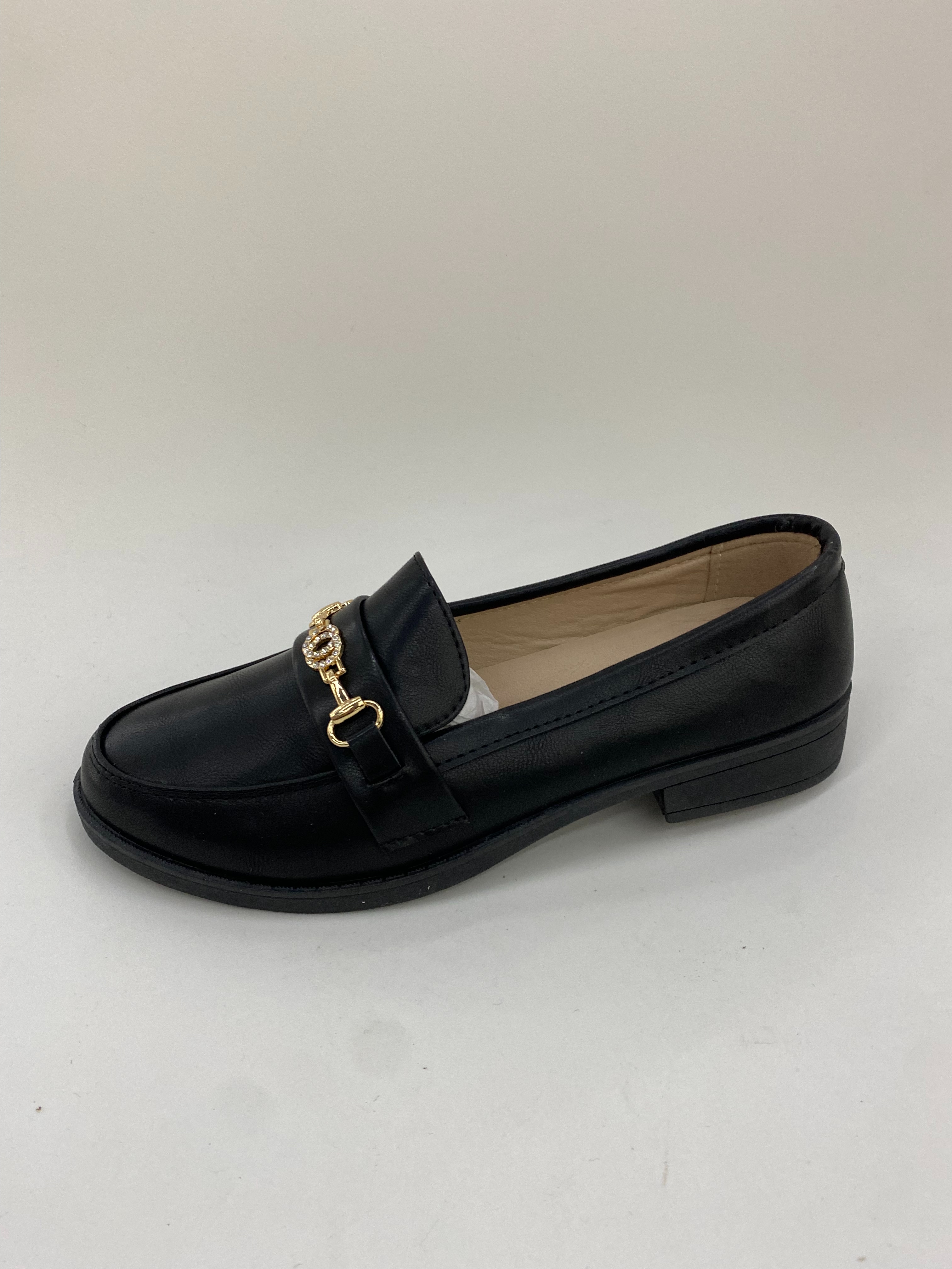 Black leather loafers, women's shoes, summer casual leather shoes, shopping shoes full figure