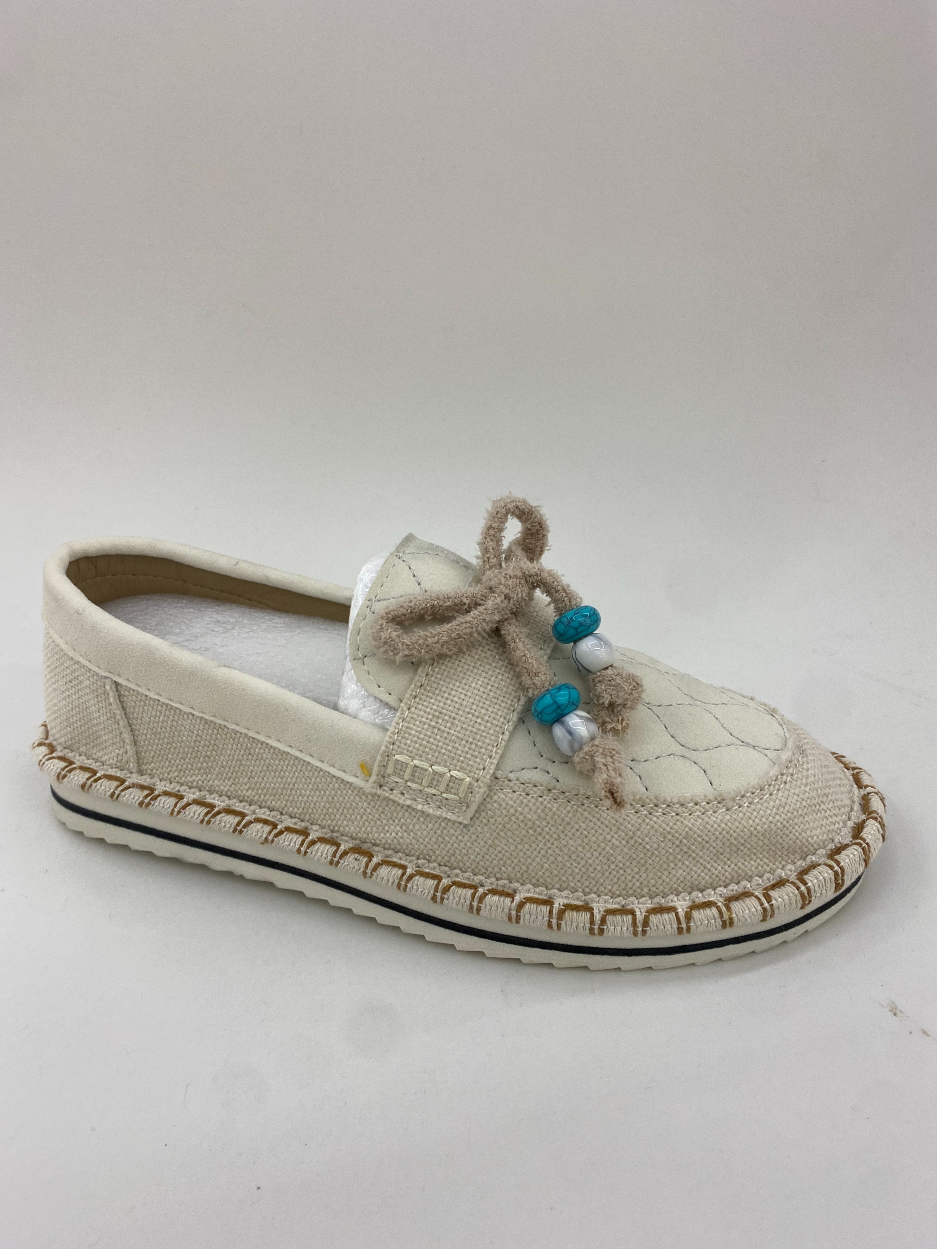 Beige woven shoes, old Beijing cloth shoes, casual women's shoes for life, shopping and leisure full figure