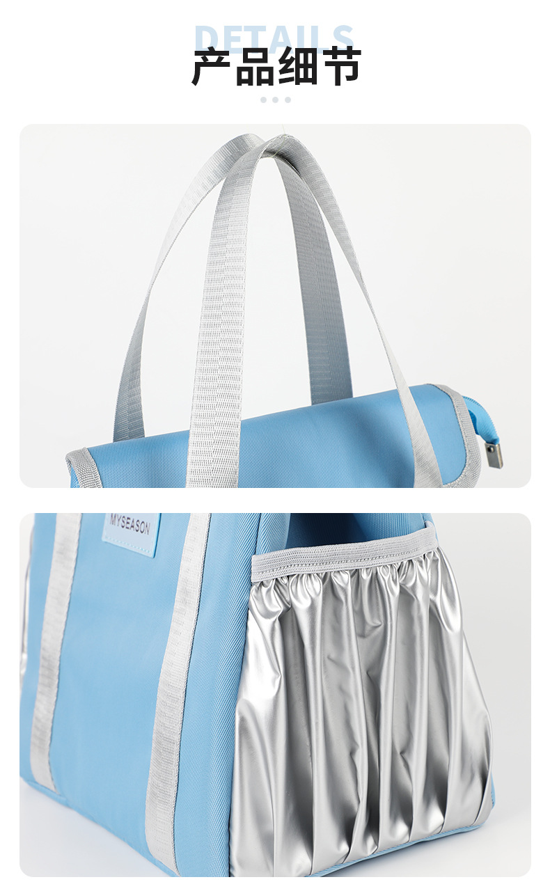 Casual women's hand-held bag 2026 New style Oxford fabric fashionable Korean version simple hand-held office insulated lunch box bag detail image 3