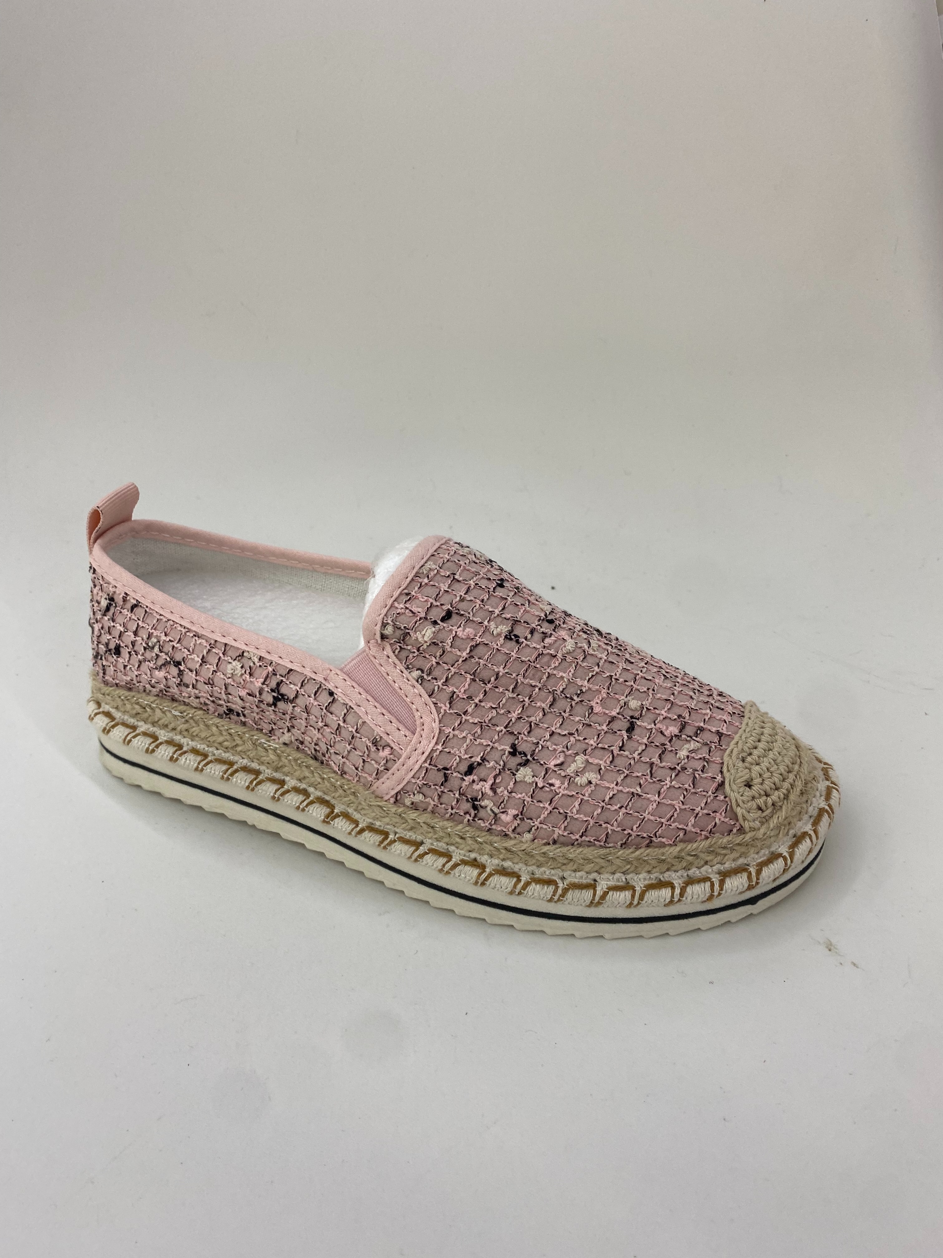 McQueen Pink woven German training women's single shoes Casual shopping work shoes full figure