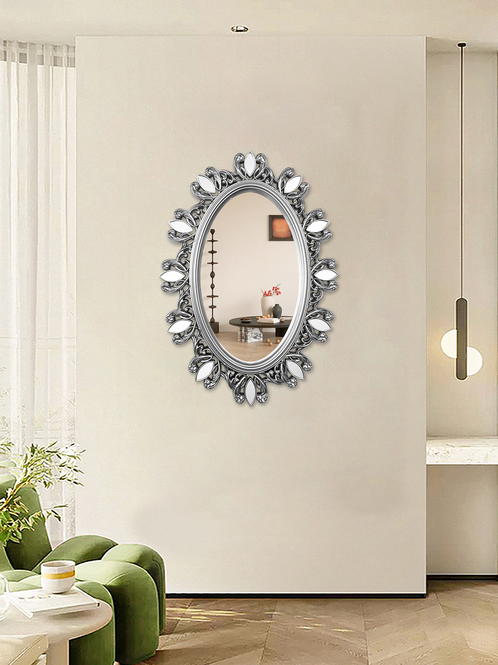 عدسة أكيري مزخرفة المرآة المرآة المرآة المرآة Specification image