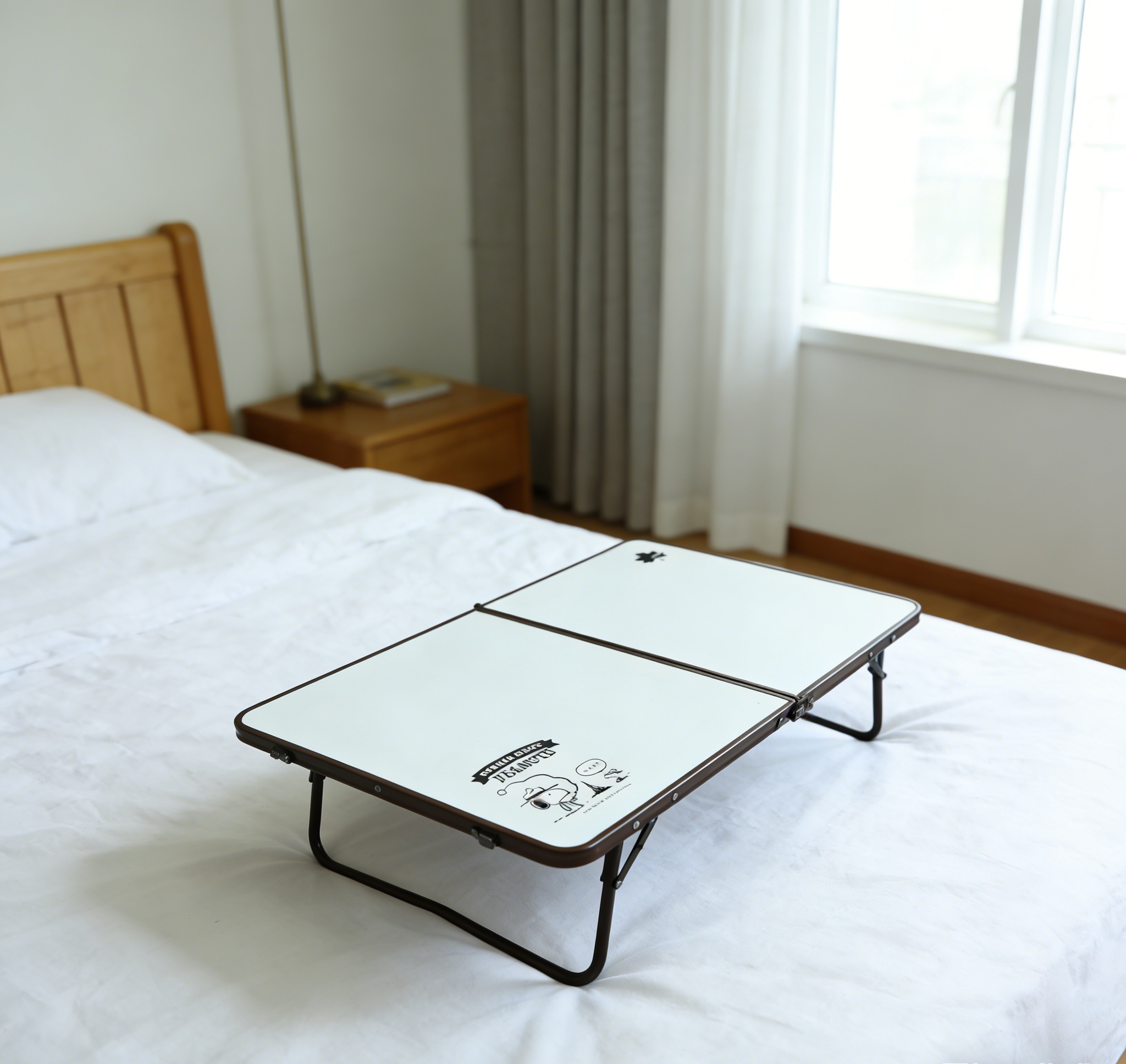 床上电脑桌迷你折叠桌户外露营野餐小桌子帐篷边用四方折叠桌床边桌户外用可折叠桌子