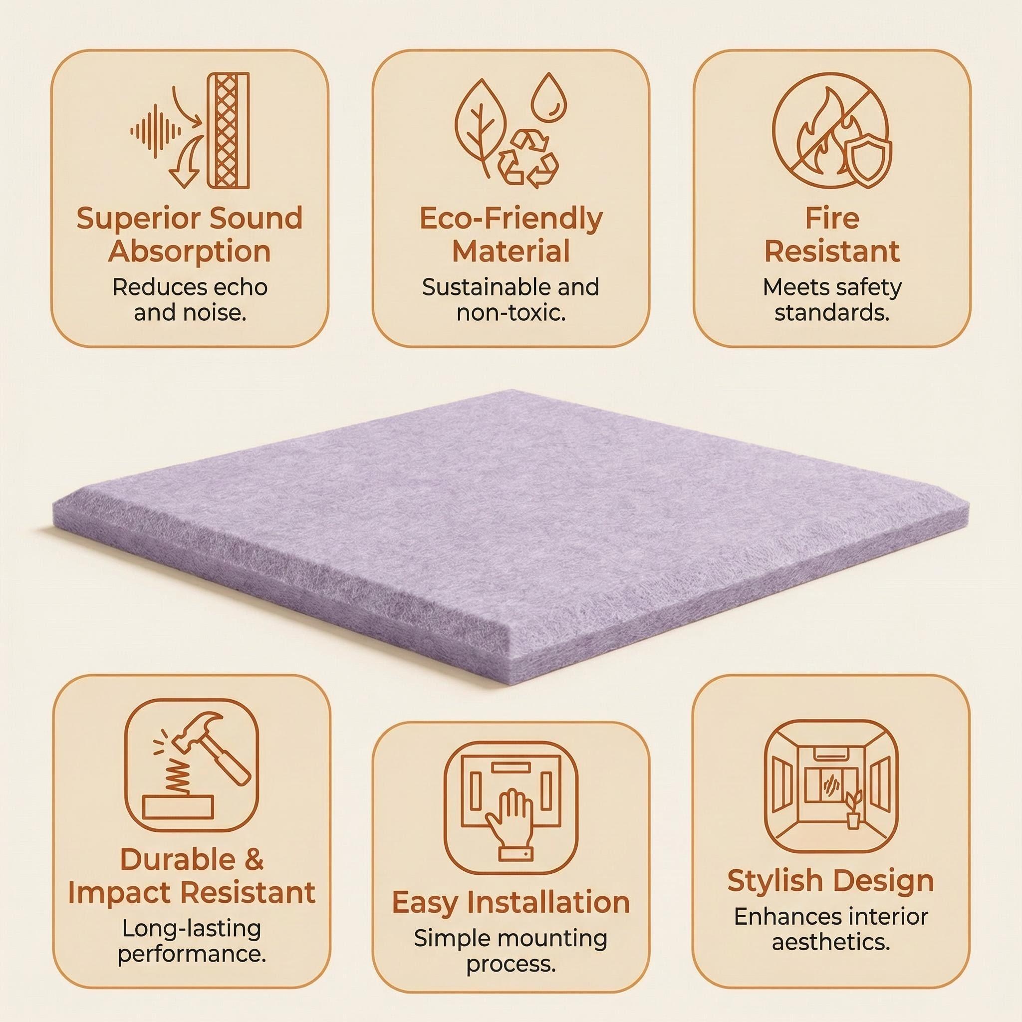 Polyester fiber sound-absorbing boards are available in multiple colors, flame-retardant and environmentally friendly sound-absorbing materials, sound-absorbing cotton wall panels and decorative panels pic 3