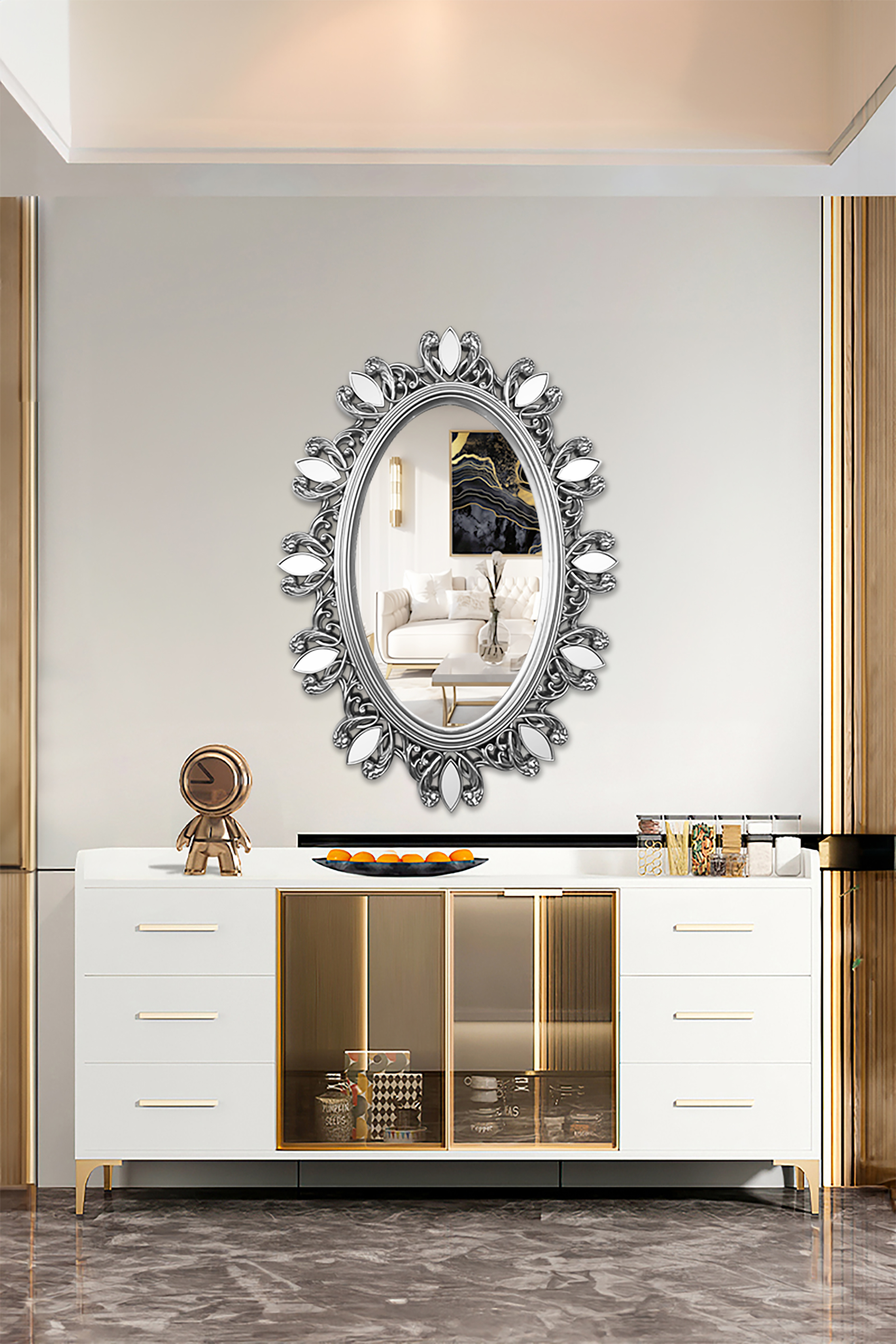 عدسة أكيري مزخرفة المرآة المرآة المرآة المرآة Item Picture