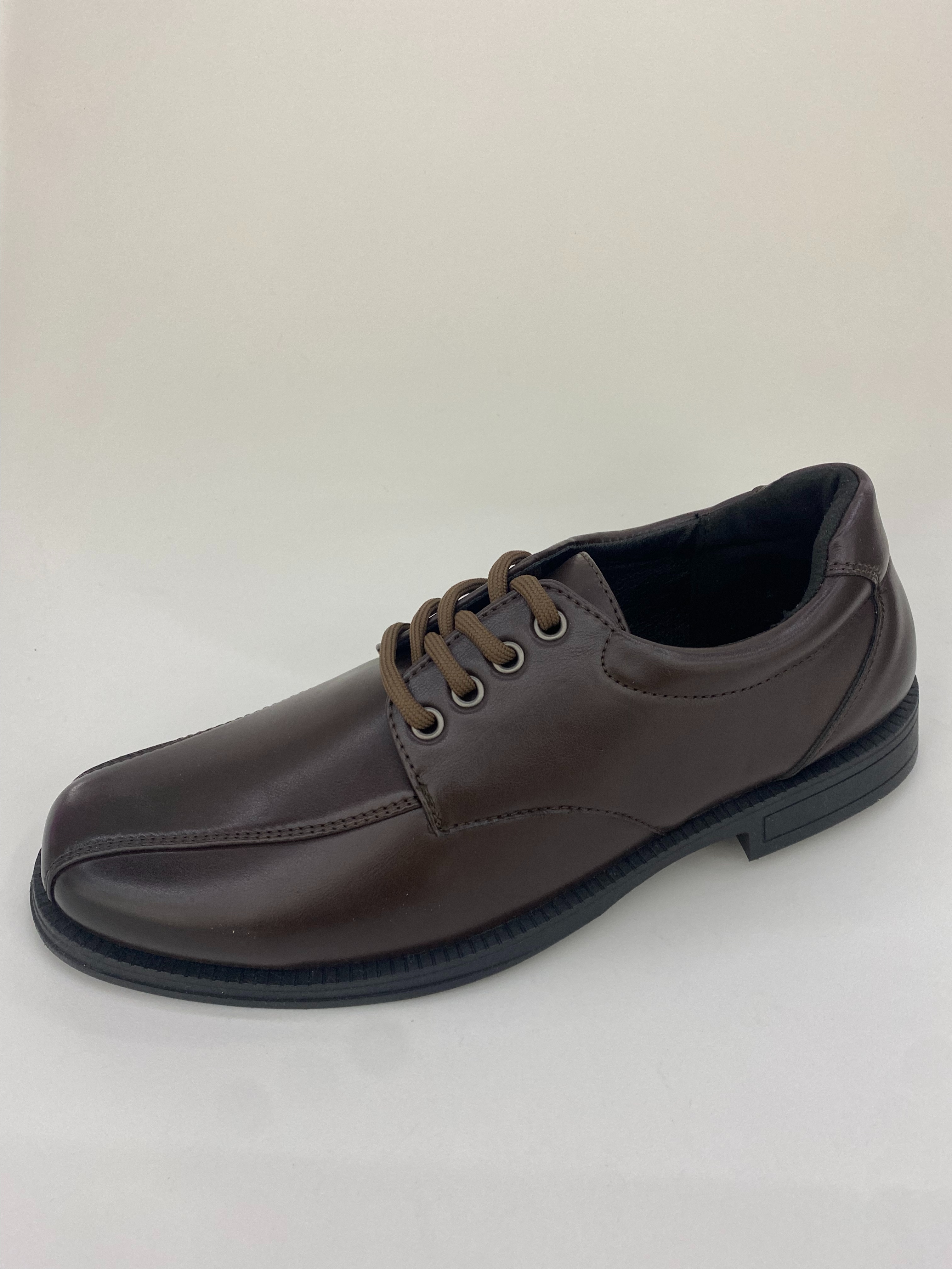 New round toe thick-soled breathable height-increasing commuter casual leather shoes for men full figure