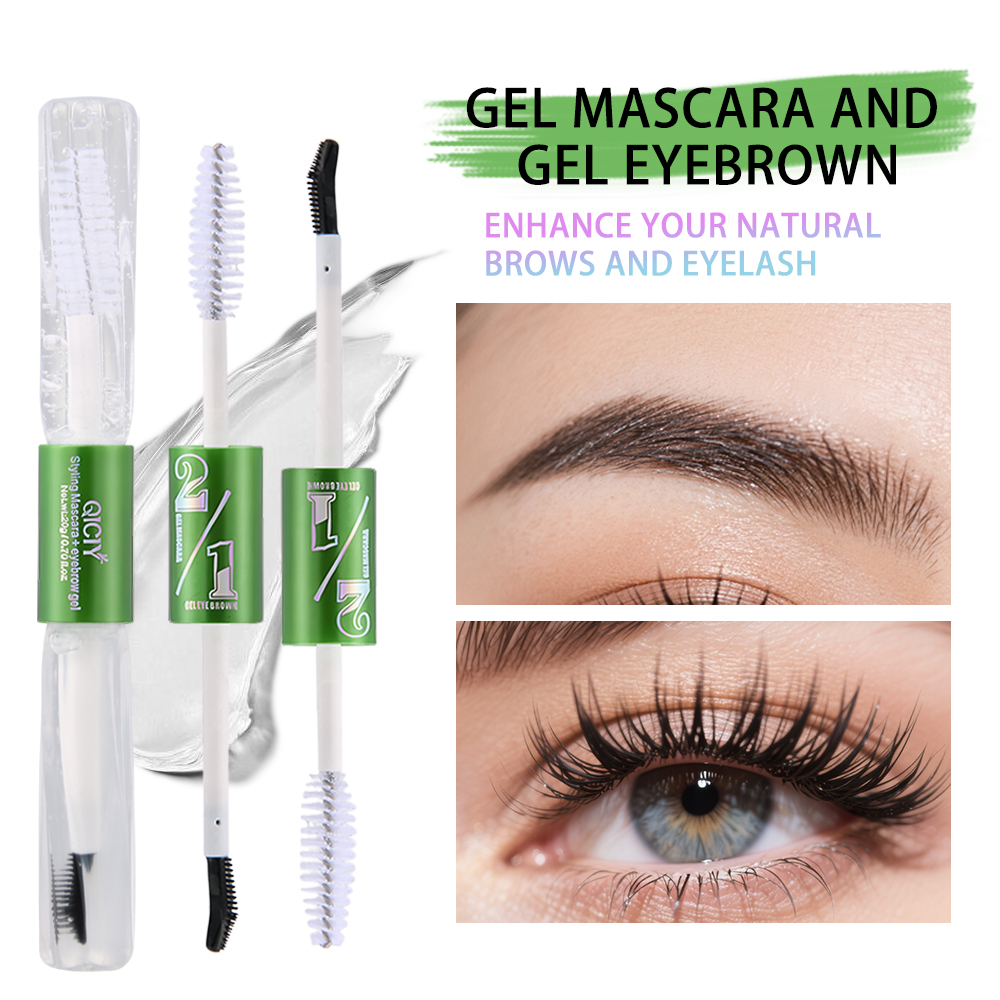 QICIY transparent mascara + eyebrow Gel two-in-one, curling and shaping, lustrous, waterproof and not heavy Specification image