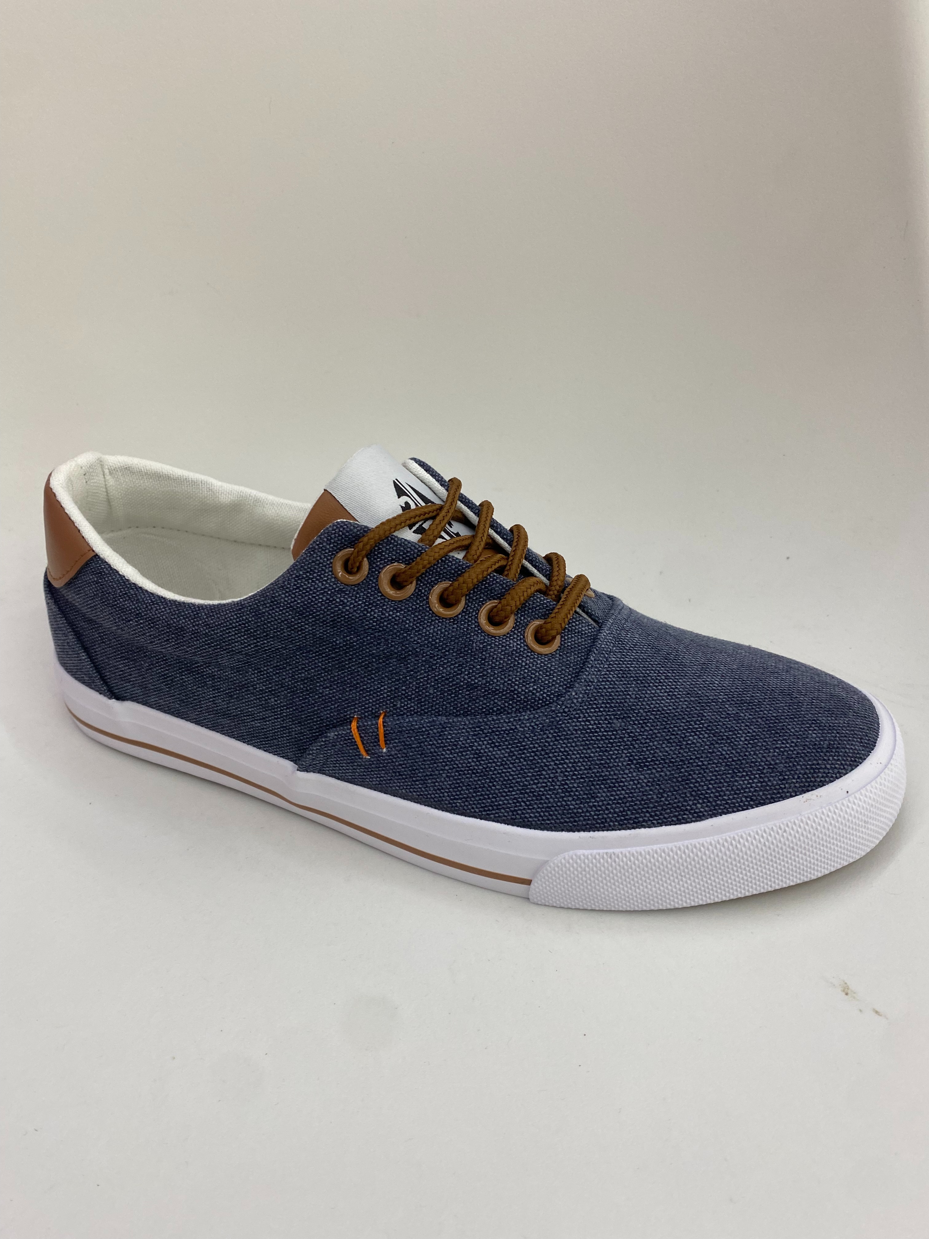 Blue canvas men's durable, comfortable and versatile shoes full figure
