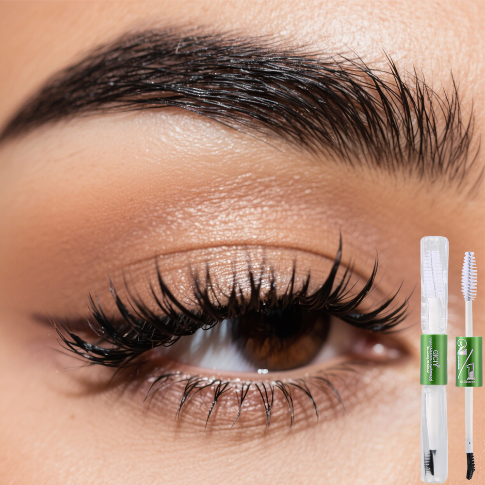 QICIY transparent mascara + eyebrow Gel two-in-one, curling and shaping, lustrous, waterproof and not heavy details Picture