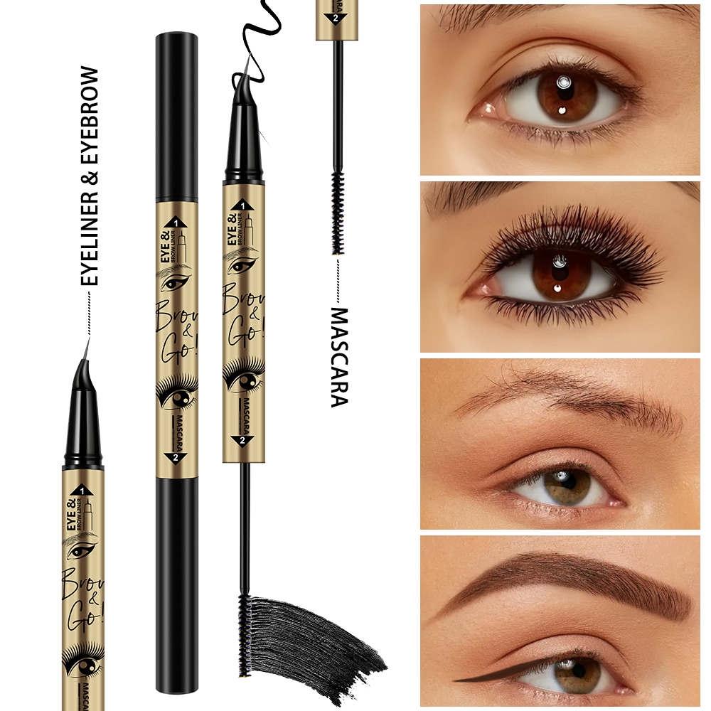 QICIY 5-color eyebrow pencil + eyeliner + mascara 3-in-1 Makeup set details Picture